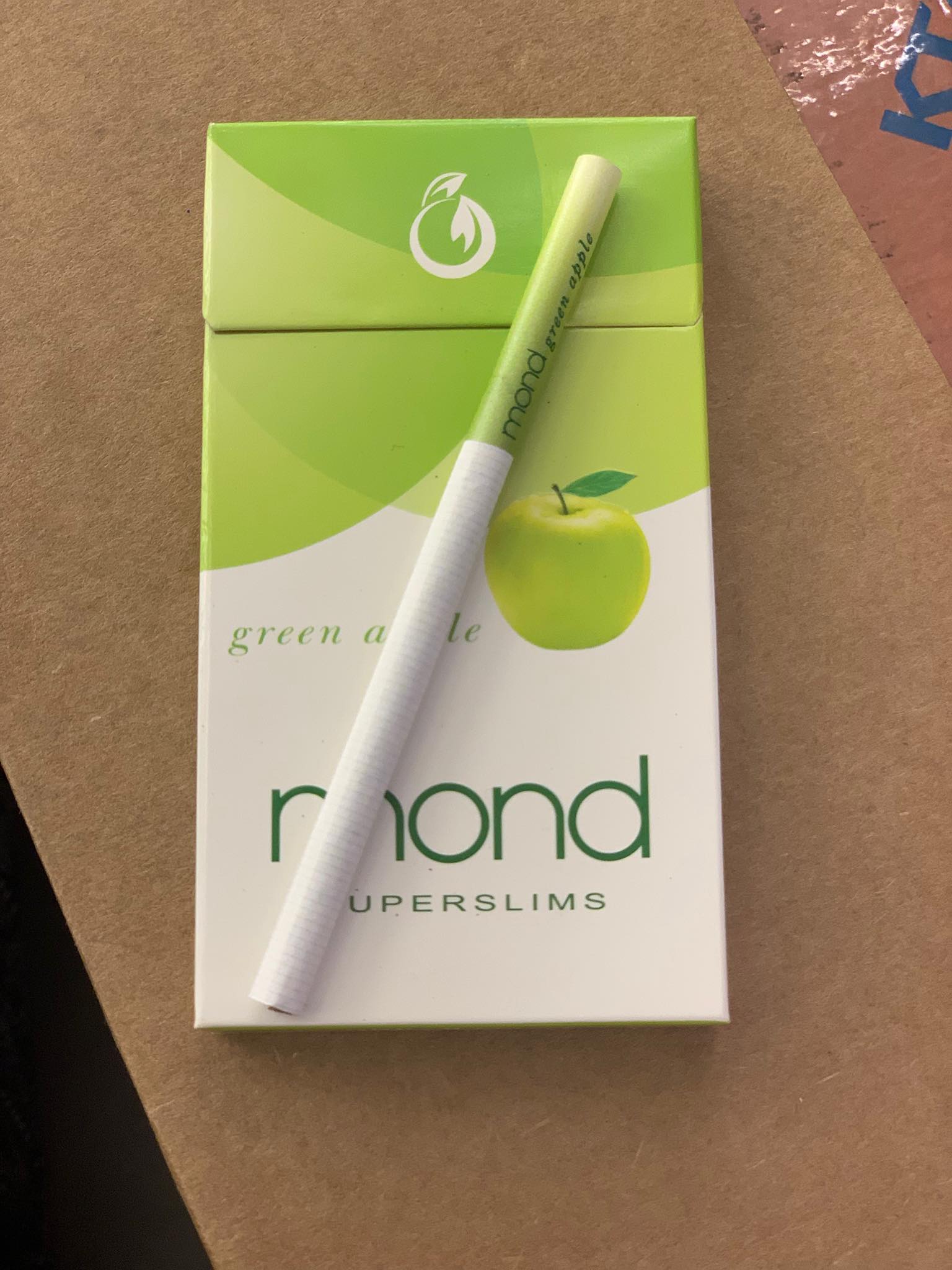 มอนด์ แอ๊ปเปิ้ลเขียว(ร้อน)(มวนสลิมเล็ก) (Mond Green Apple SuperSlims) 2