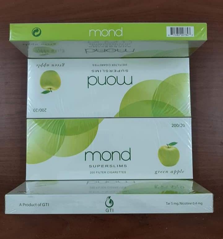 มอนด์ แอ๊ปเปิ้ลเขียว(ร้อน)(มวนสลิมเล็ก) (Mond Green Apple SuperSlims) 4