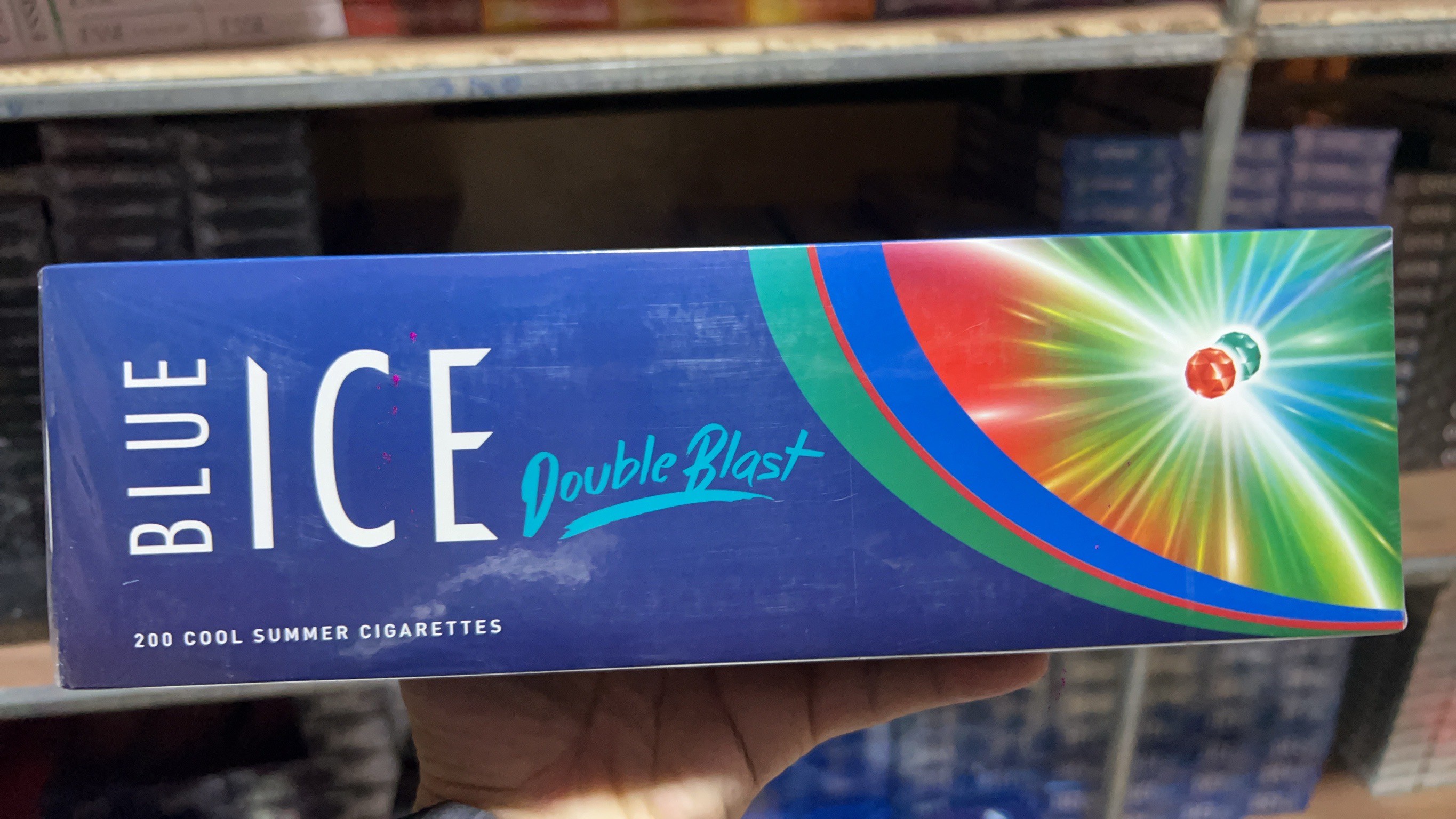 บลูไอซ์ ดับเบิ้ลแบลสสตอเบอรี่ 2 เม็ดกด(สายเย็น) (BLUE ICE DOUBLEBLAST)